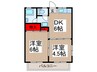 ドリームハイツ 2DKの間取り