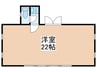 ロックウェル弁天 1Rの間取り