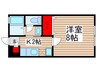 プレステージ一番館 1Kの間取り