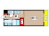 第８横土ビル 1Kの間取り