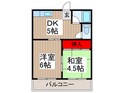 岩崎コ－ポの間取図