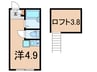 ヴィハージュ大口 1Rの間取り