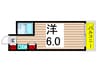 イエローエンバシー 1Rの間取り