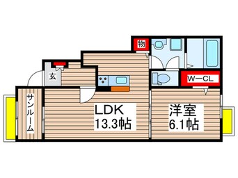 間取図 ＭＡＨＡＮＡ　ＷＥＳＴ