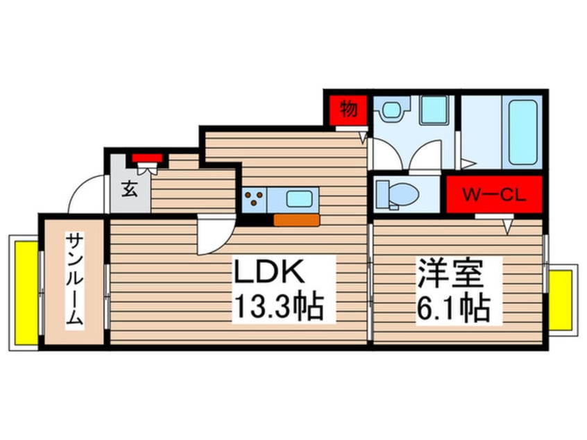 間取図 ＭＡＨＡＮＡ　ＷＥＳＴ