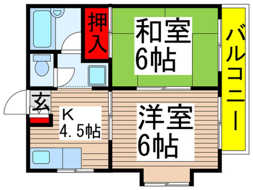 間取図 サンノーブル八千代台弐番館