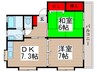 ヴィンテージ秋津 2DKの間取り