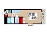 グレ－スコ－ト 1Kの間取り