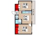 蘇我第二マンション（４１１） 2DKの間取り
