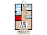 パルフラッツ沙羅 1Kの間取り