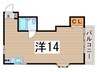 コーポヤマト 1Rの間取り