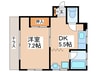 房間荘（東） 1DKの間取り