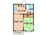 クレストハイム 2DKの間取り