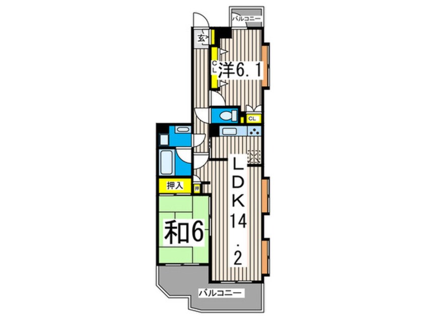 間取図 戸塚台ﾊﾟｰｸﾎｰﾑｽﾞ弐番館(204)