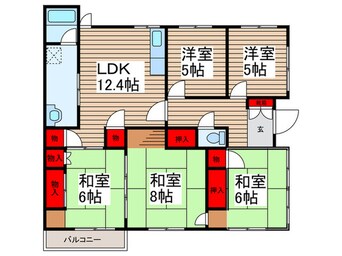 間取図 シャト－ハイツ２