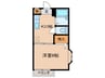 ハイツエクセル 1Kの間取り