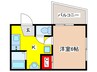 サンコーポⅡ 1Kの間取り