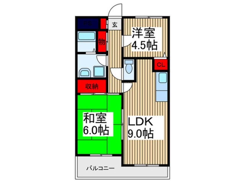 間取図 パ－ルビルくぼた