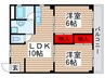 大勘ビル 2LDKの間取り