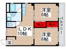 大勘ビル 2LDKの間取り