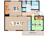 左近山団地５街区１３号棟(502) 2LDKの間取り