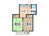 シャンテｨ湘南 2Kの間取り