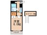 ヴィラ清水町 1Kの間取り