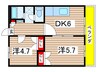 ウイニングイースト 2DKの間取り