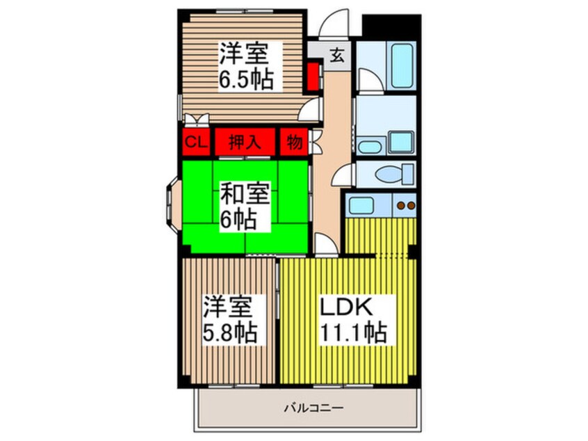 間取図 エスポワ－ル北浦和