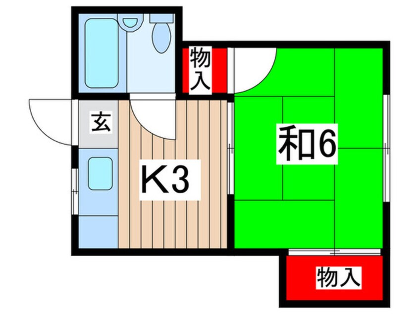 間取図 コーポ中の島