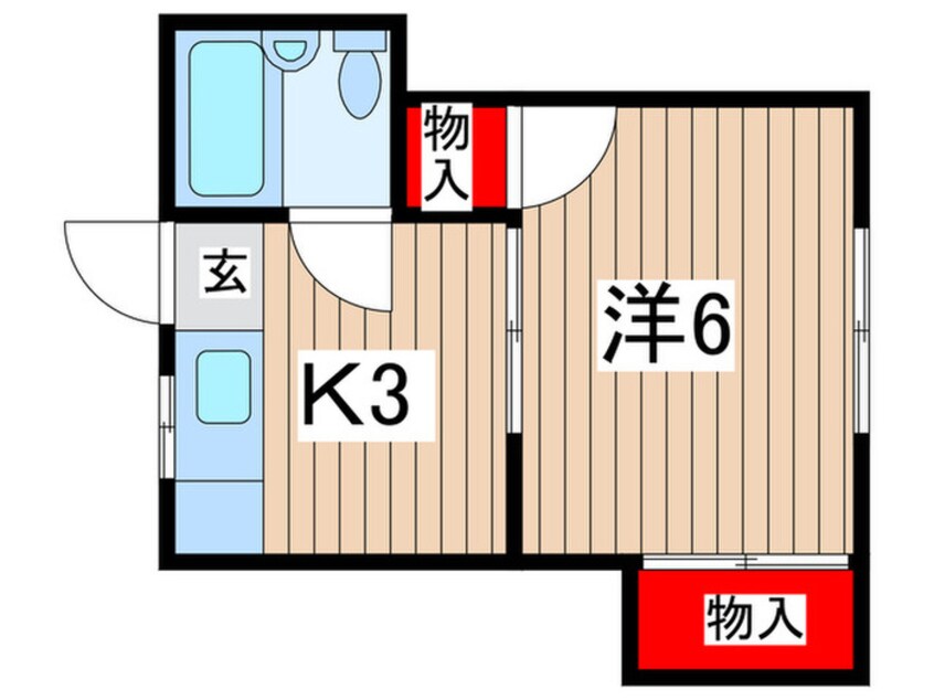 間取図 コーポ中の島