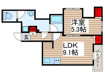 間取図 エストゥールース入谷(601)