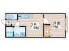 旭丘コーポ 1DKの間取り