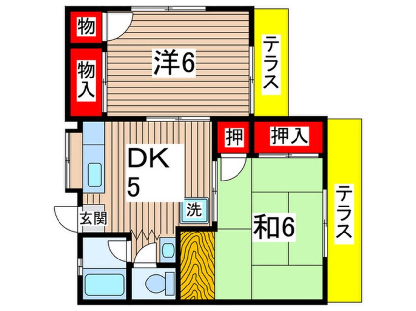 間取図 第２コ－ポ天神