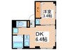 エトワール稲荷町 1DKの間取り