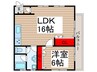 グランシティ新柏 1LDKの間取り