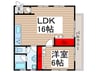 グランシティ新柏 1LDKの間取り