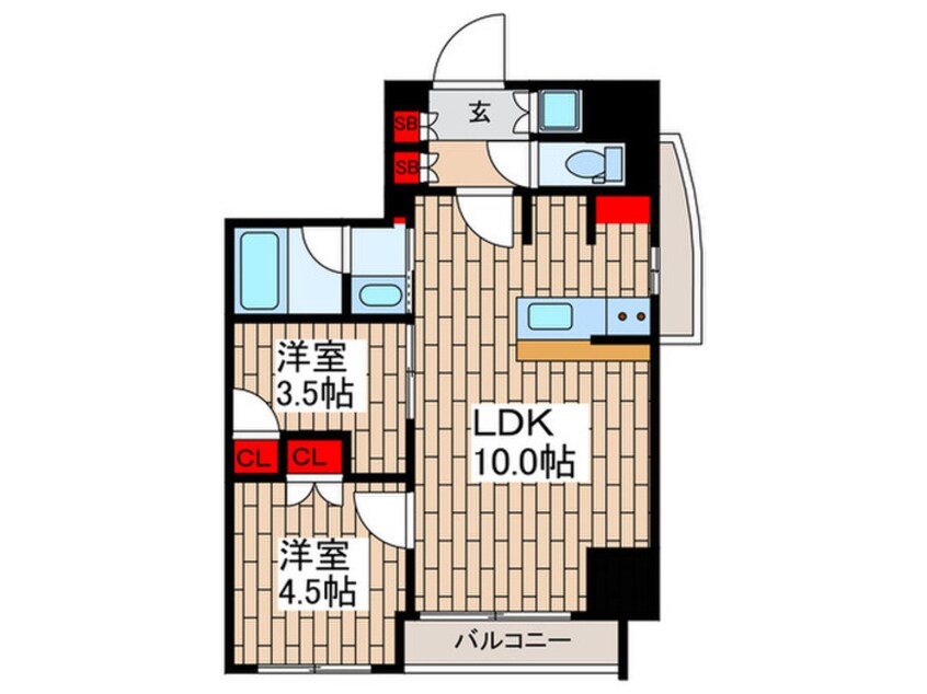 間取図 クレストコート蔵前レジデンス