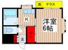 ホワイトハウス 1Kの間取り