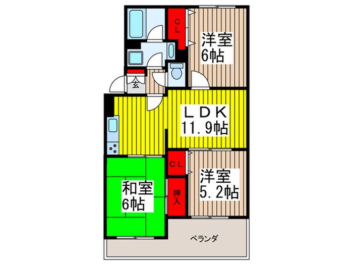 間取り図 ヴァンベールアイリスⅢ