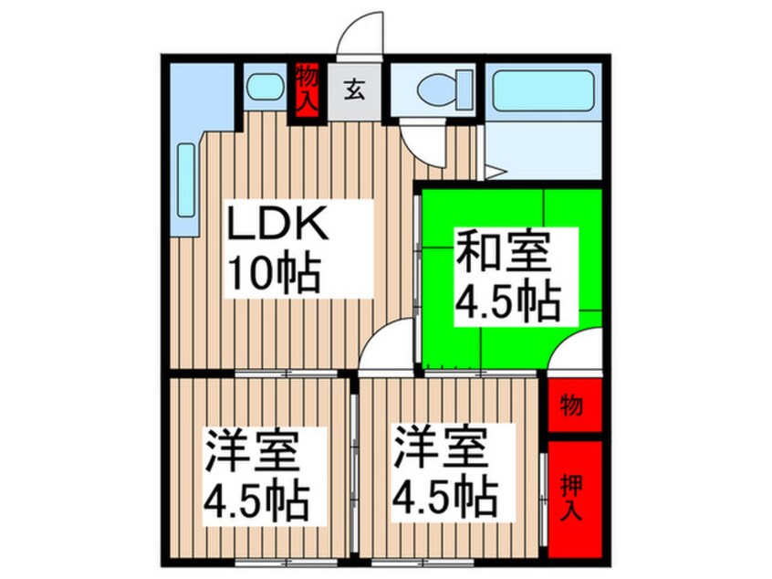 間取図 稲荷台ハイツ