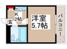 ア－バンコ－ト野島 1Kの間取り