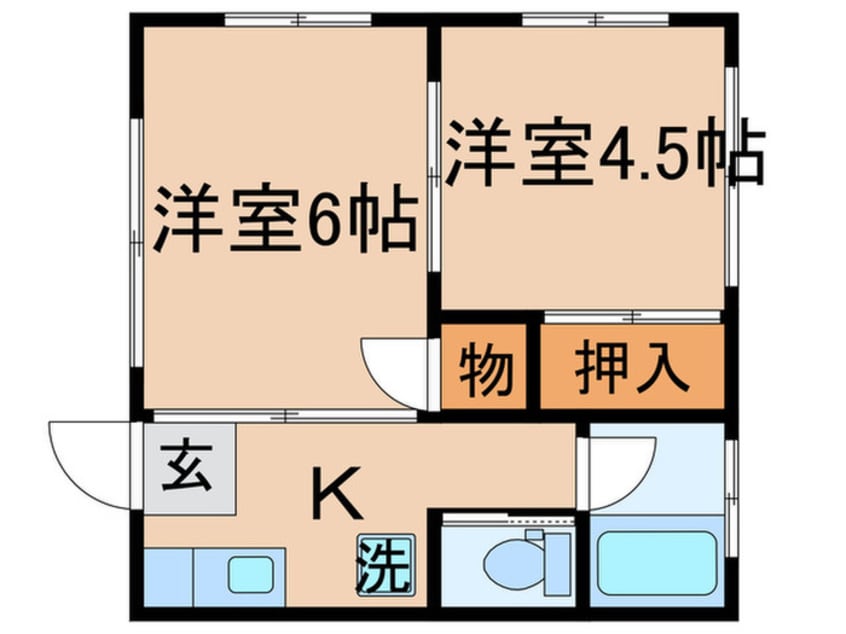 間取図 中台ハイツB棟
