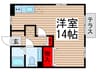 ルミナスビラＢ 1Rの間取り