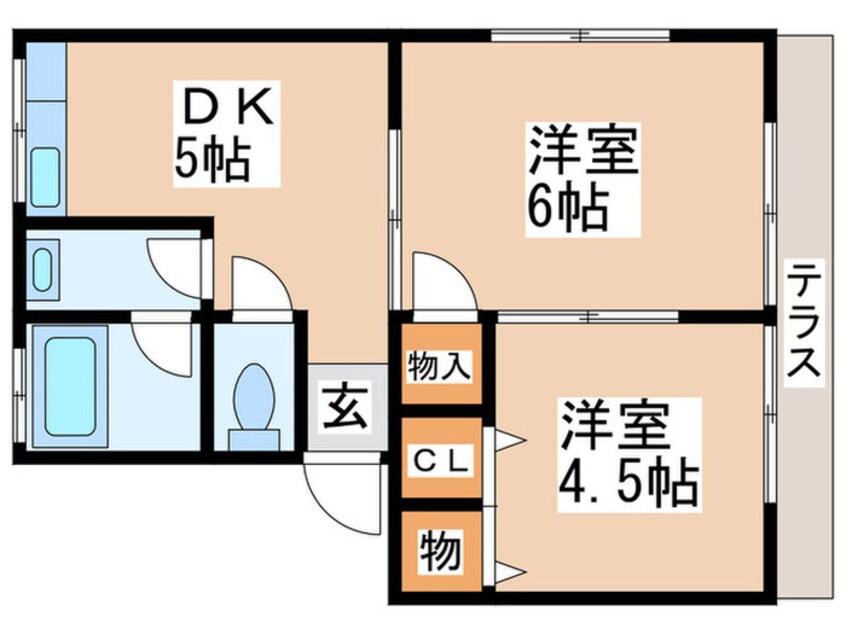 間取図 多摩ﾊｲﾂB棟