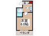 クオリティライフ愛 1Kの間取り