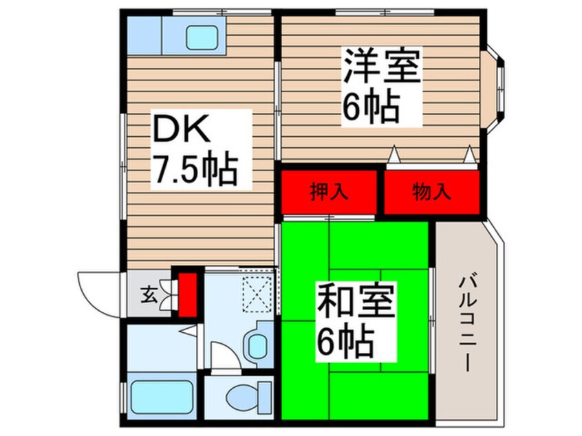 間取図 オンダハイツ第２