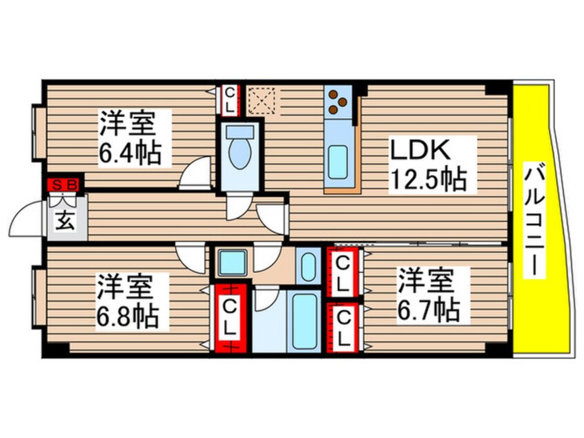 間取図 クイーンズパレス