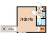 パ－ルメゾン朝日 1Kの間取り