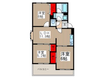 間取図 ヴァンベールアイリスⅡ